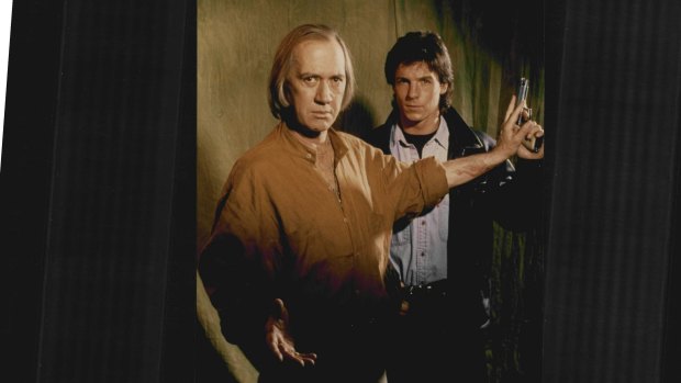 David Carradine (left) as Kwai Chang Caine and Chris Potter as David Caine in Kung Fu: The Legend Continues