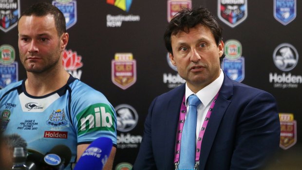 One that got away: Blues captain Boyd Cordner and coach Laurie Daley.