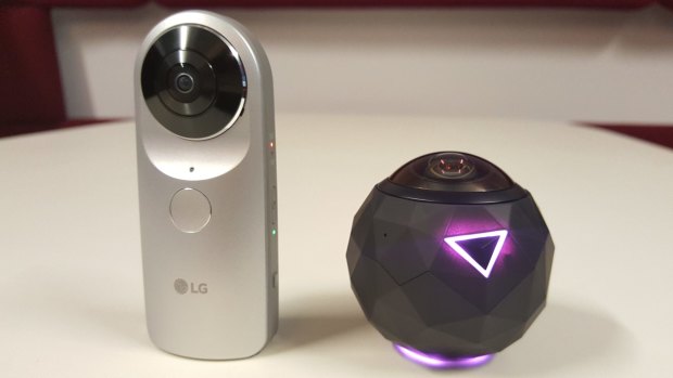 The LG 360 CAM, left, and the 360 Fly 4K provide you with options at both ends of the pricing scale.