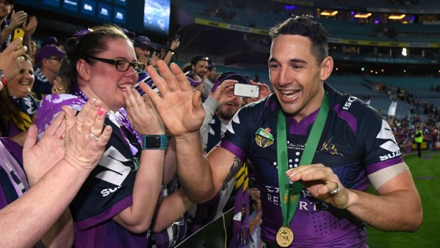 Melbourne Storm hero Billy Slater.