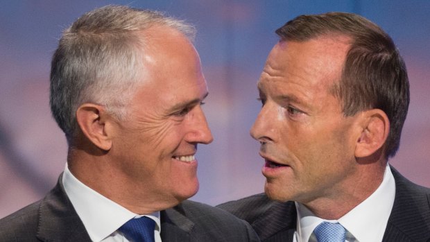 Malcolm Turnbull with Tony Abbott: Labor would prefer to face a damaged PM at the next election rather than a popular one.