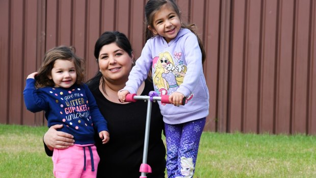 Hannah Vella with her mum Connie and sister Ariana.