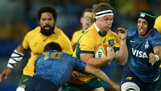 Wary: Wallaby Michael Hooper was not happy with the incident which led to him being cited.