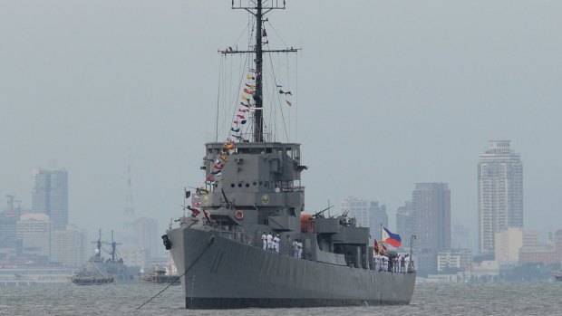 The Philippine Navy's World War II-vintage warship, BRP Rajah Humabon. Many countries that have made claims on the South China Sea are reassessing their naval capabilities.