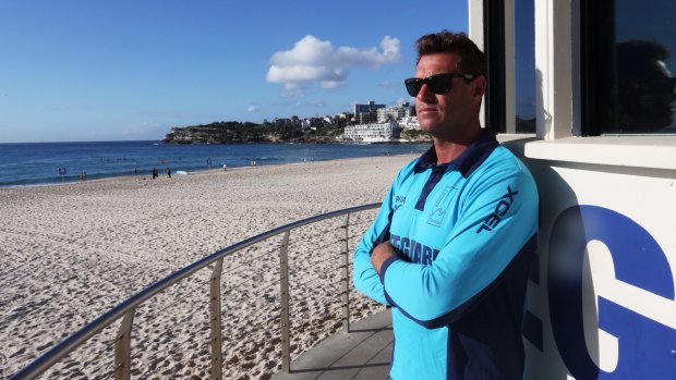 Survival tips: Bondi lifeguard Bruce Hopkins says it's important to not panic if you get into trouble in the water. 