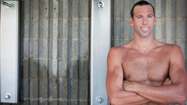 Australian Olympic swimmer Grant Hackett at the Chandler Aquatic Centre. 