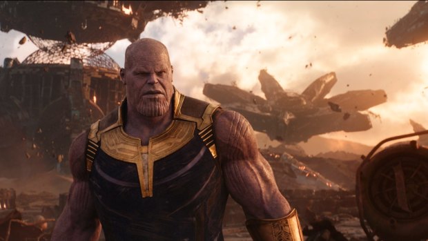 Plenty of war and destruction: Josh Brolin as Thanos in Avengers: Infinity War.