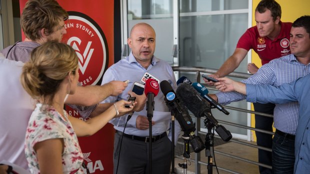 Stay away: Western Sydney Wanderers CEO John Tsatsimas tells troublesome fans they are not welcome at the club.