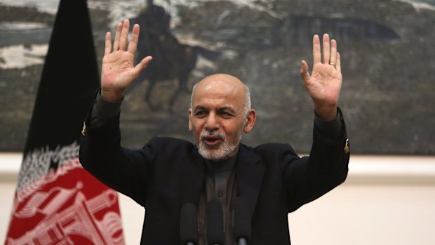 Afghan President Ashraf Ghani earlier this month. 