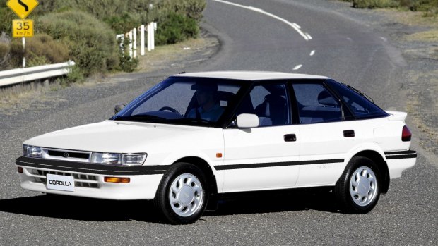 A car similar to the white Toyota Corolla seen in the South Wentworthville area on January 16.