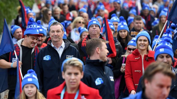 Neale Daniher lead fans to the MCG in June for the Melbourne Collingwood match, and Big Freeze 3.