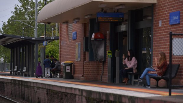 Glenhuntly railway station, where a man allegedly went on a rampage on Sunday.