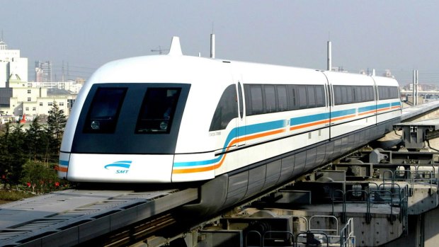 The Shanghai Maglev airport train hits a top speed of 431 km/h.
