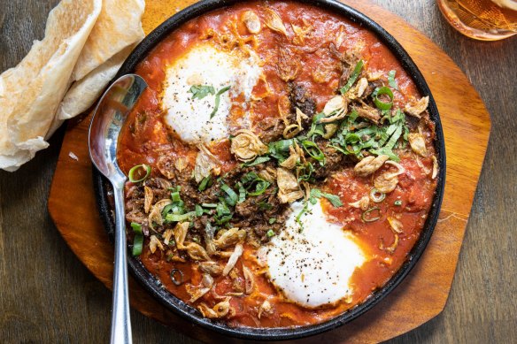 Go-to dish: Rendang shakshuka with roti.