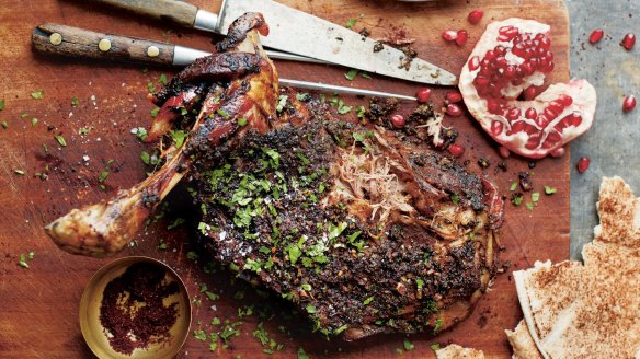 Slow-roasted lamb shoulder.