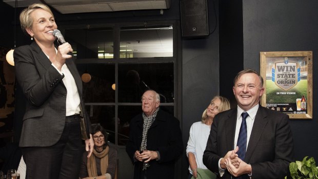 Tanya Plibersek and Anthony Albanese at the Sackville Hotel.