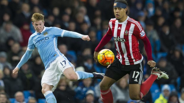 Firing at City: Kevin De Bruyne failed to make an impact under Mourinho a t Chelsea.