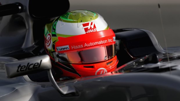 Race for points:  Esteban Gutierrez drives for new US Formula One team Haas.