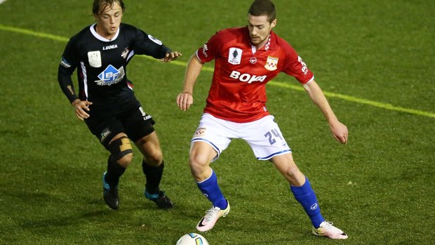 Jacob Tratt in action for Sydney United 58 FC last year.