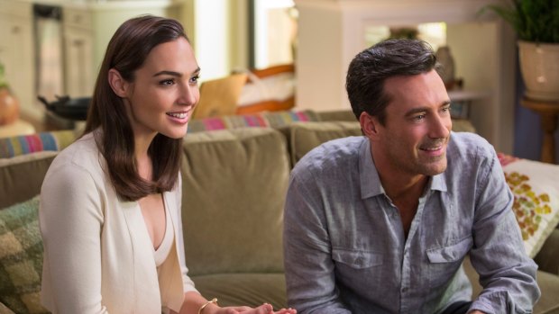 Gal Gadot and Jon Hamm as the glamorous couple who move in next door.