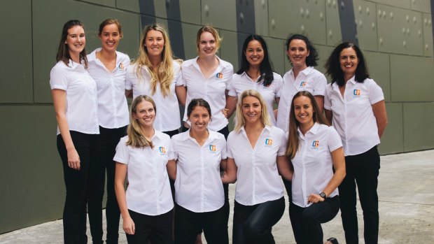 The inaugural Canberra Giants netball squad.