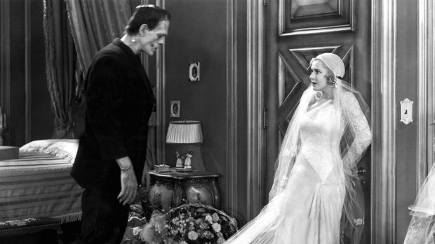 Boris Karloff and Mae Clarke in James Whale's <i>Frankenstein</i> (1931).