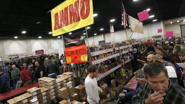 Gun shows are a common sight in the US.