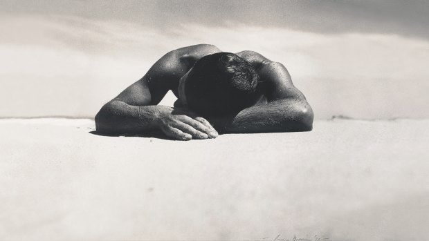 The original <i>Sunbaker</i> by Max Dupain, taken in 1937.
