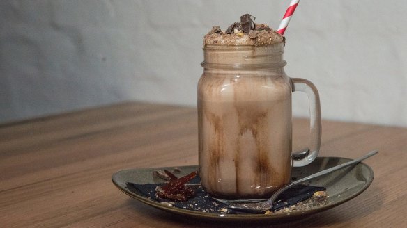 Holla's peanut butter boozy shake.