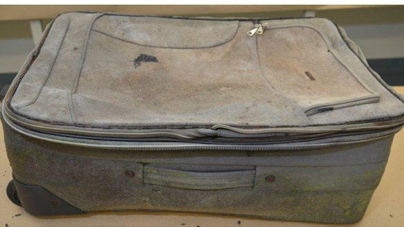 The suitcase found with the body of a child at Wynarka. 