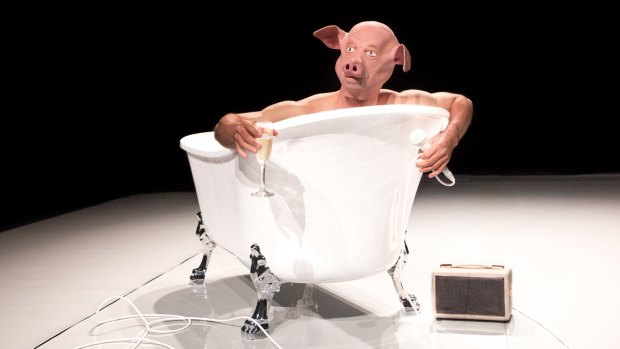 Raoul Craemer transfroms into a pig in <I>Pigman's Lament<I>. 