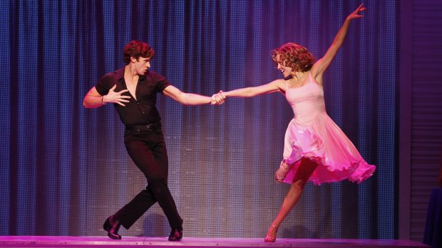 Kirby Burgess (Baby) and Kurt Phelan (Johnny) in the stage adaptation of <i>Dirty Dancing</i>.