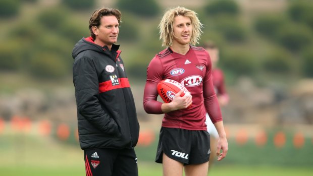 Stand by Hird: Dyson Heppell is backing his coach.