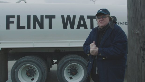 A still from 
Fahrenheit 11/9, by Michael Moore.