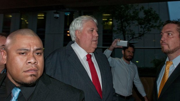 Clive Palmer leaves court.