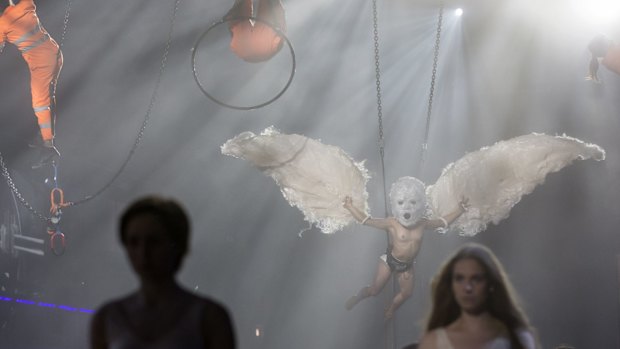 Artists perform during the opening day of the Gotthard rail tunnel, the longest tunnel in the world.