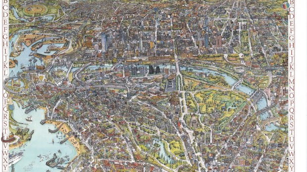 Detail from the Melbourne Map, 1991.