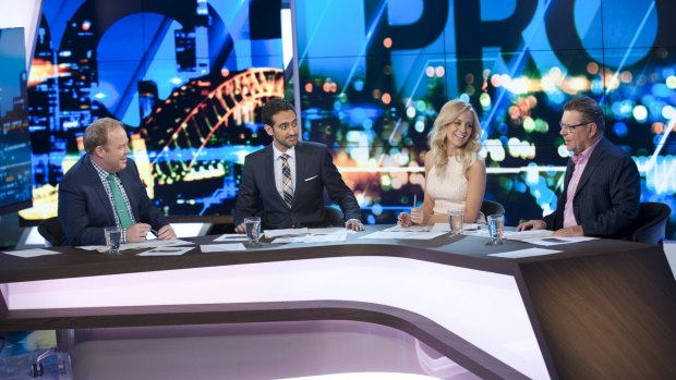 Waleed Aly at the helm of <i>The Project</i>.