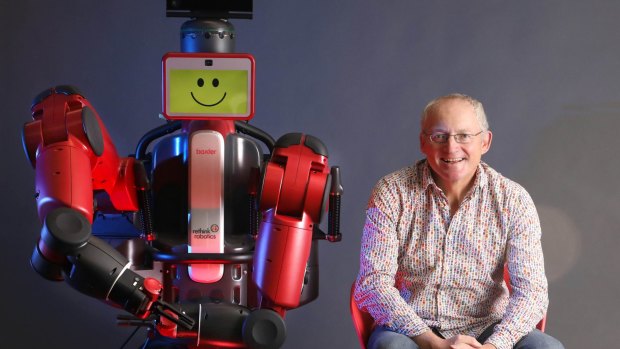 University of NSW professor Toby Walsh with the robot Baxter.