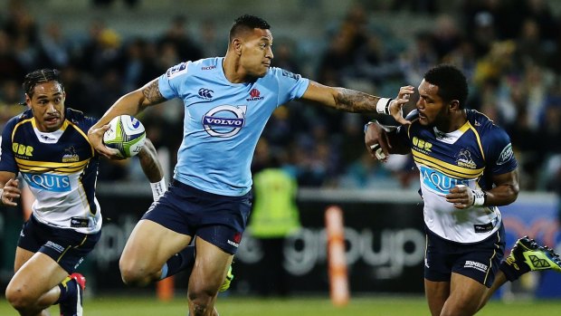 On the rise: Israel Folau and the Waratahs have plenty of room for improvement.