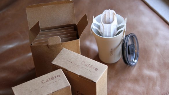 Calere's mobile pourover sachets.