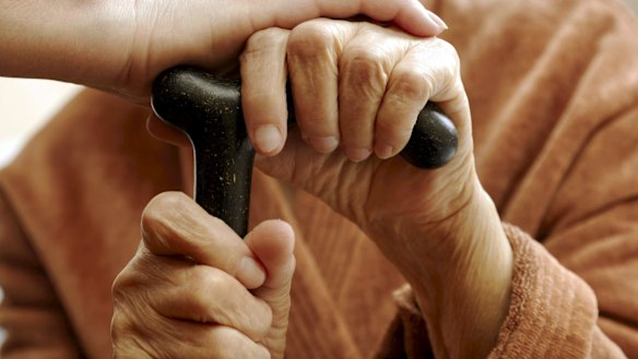 Police have arrested a female employee who allegedly assaulted an 85-year-old resident.