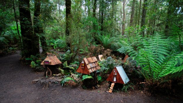 Find fairy houses among the trees at Magic at Otway Fly.