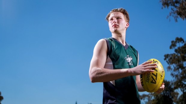 Responsible: AFL draft prospect Alex Witherden.