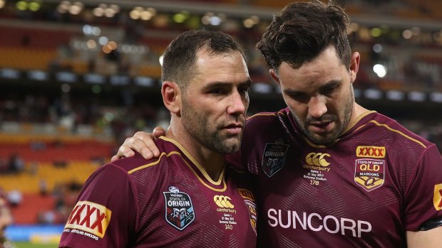No excuses: Cameron Smith after game one loss to NSW at Suncorp Stadium.