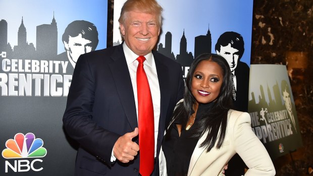 Donald Trump and Keshia Knight Pulliam at a <i>Celebrity Apprentice</i> in January.
