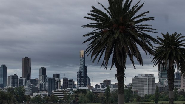 Dreary weather hangs over Melbourne.