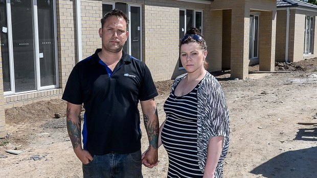 Watersun's demise has left homeowners such as Matt Filmer and Ebony Murner with unfinished houses.