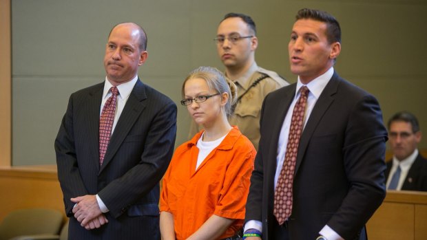 Angelika Graswald in court with her lawyers. 
