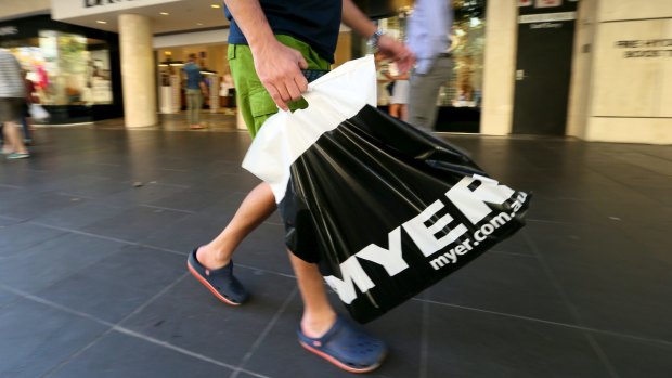 Myer shares have posted their biggest one-day fall since the company listed in 2009.